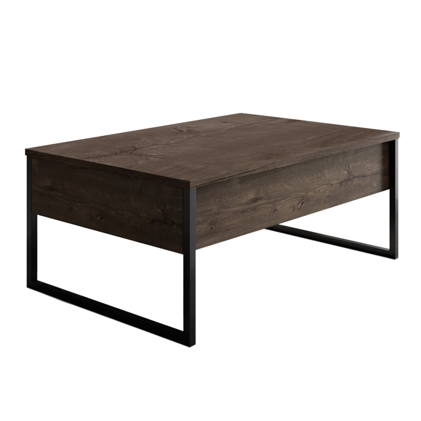 Sofabord LUXE 40x90 cm valnød/sort