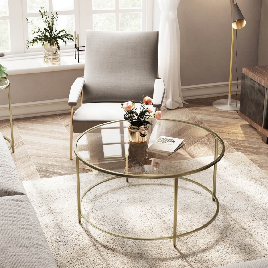 Sofabord LYRA i guld