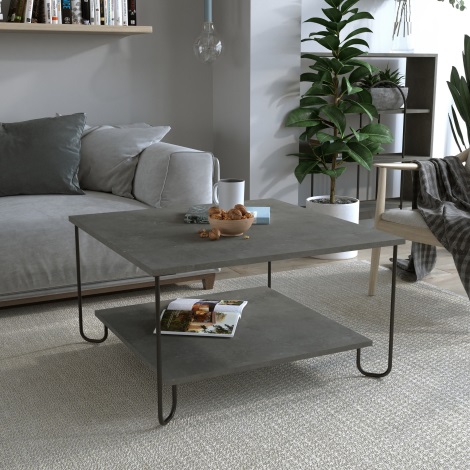 Sofabord MARBO 45x80 cm grå