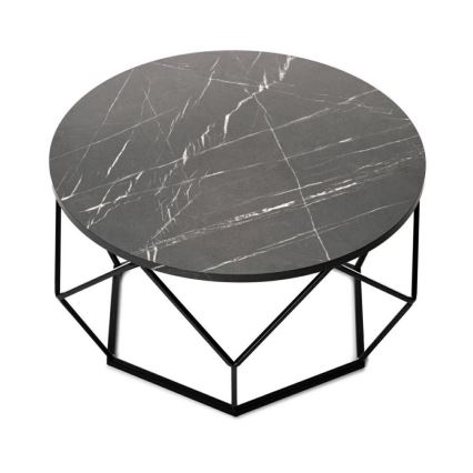 Sofabord MARMUR 40x70 cm sort