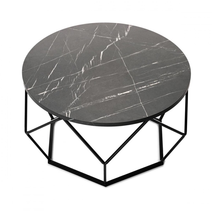 Sofabord MARMUR 40x70 cm sort