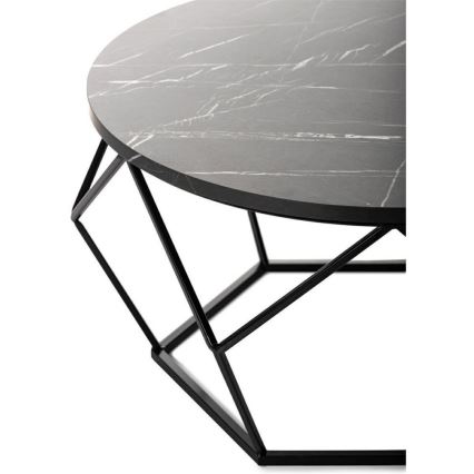 Sofabord MARMUR 40x70 cm sort