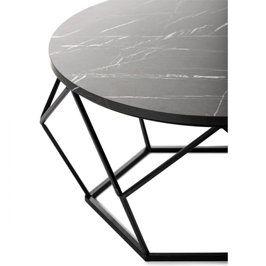 Sofabord MARMUR 40x70 cm sort