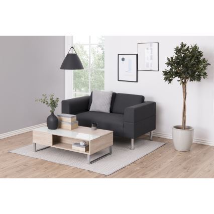 Sofabord med løftbar bordplade ENZO 110x60 cm hvid/sonoma-eg