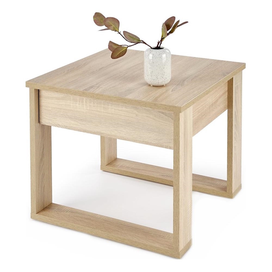 Sofabord med skuffe NEA 52x60 cm eg sonoma