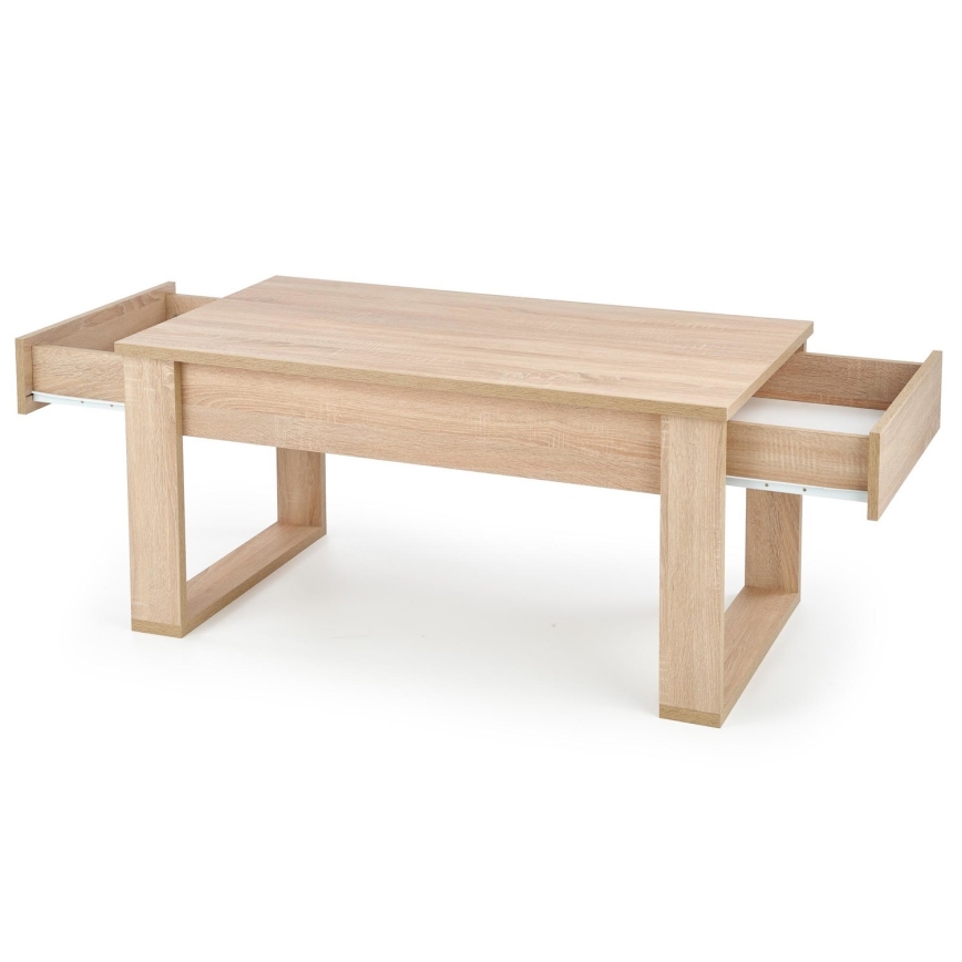 Sofabord med skuffer NEA 52x110 cm beige/eg sonoma