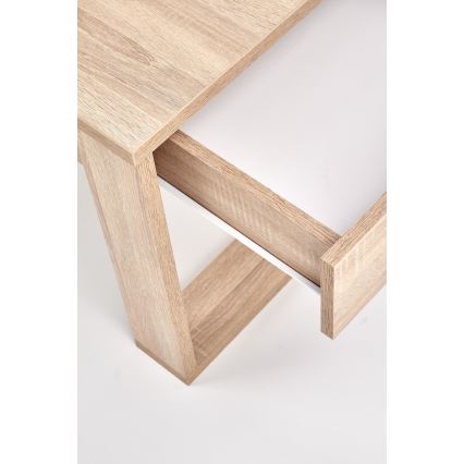 Sofabord med skuffer NEA 52x110 cm beige/eg sonoma