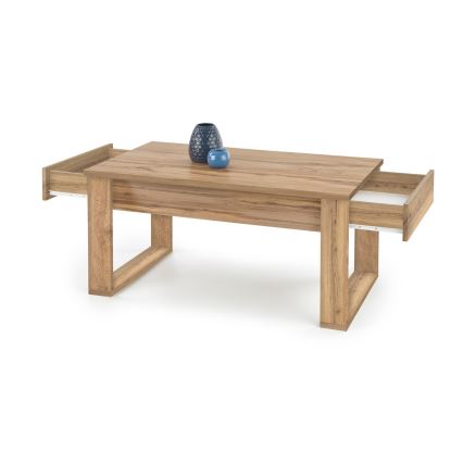 Sofabord med skuffer NEA 52x110 cm brun/eg wotan