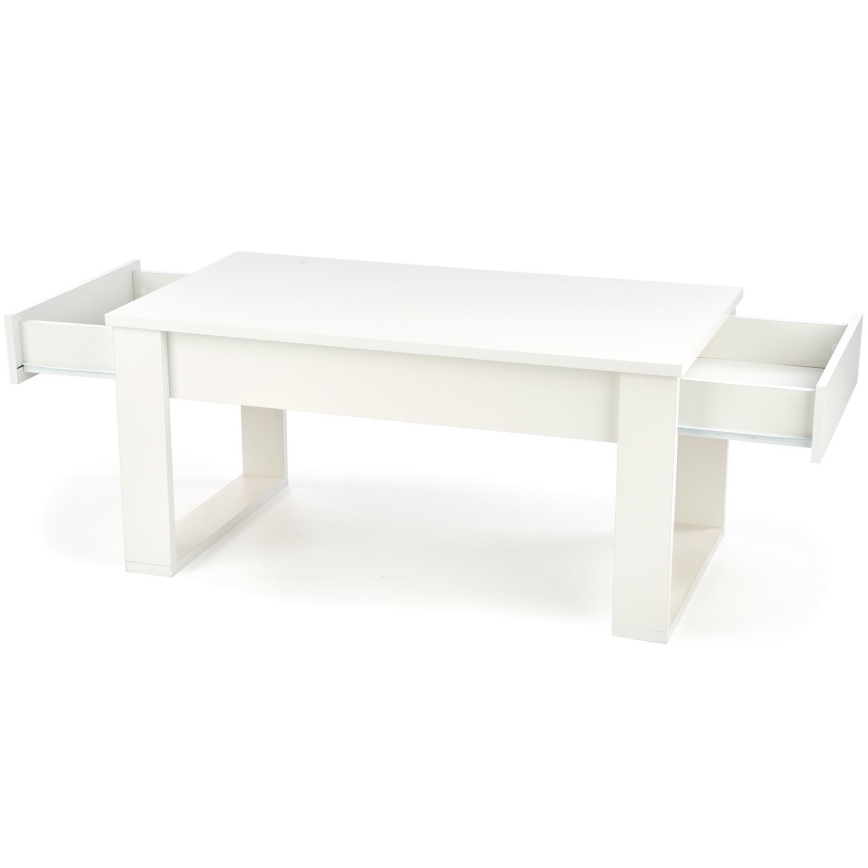 Sofabord med skuffer NEA 52x110 cm hvid
