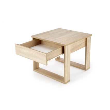 Sofabord med skuffe NEA 52x60 cm eg sonoma