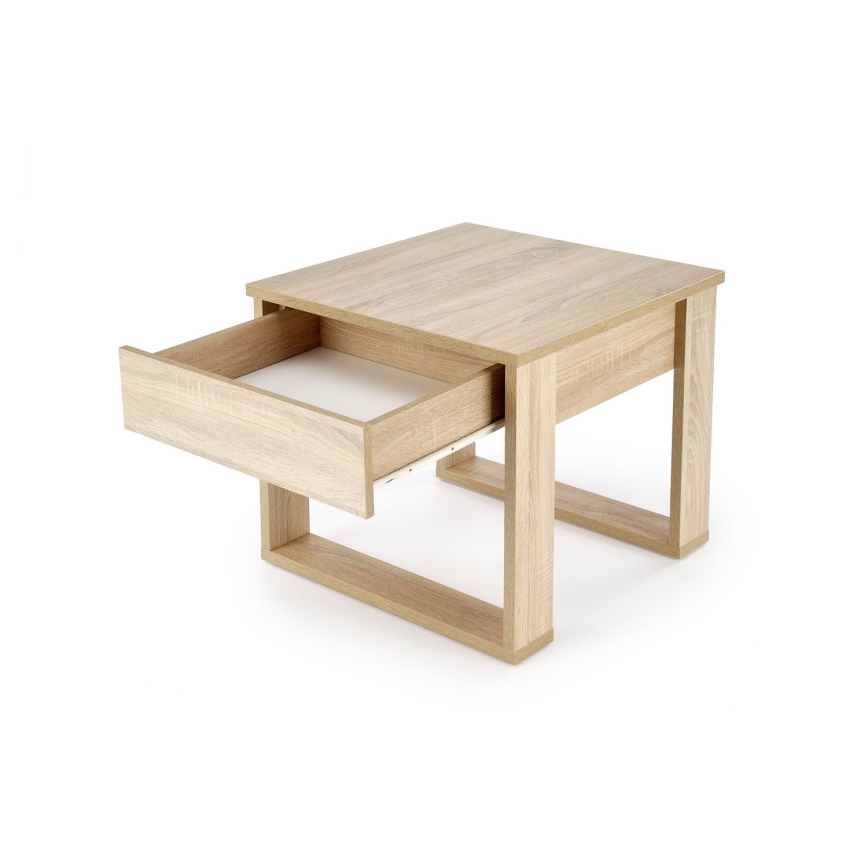Sofabord med skuffe NEA 52x60 cm eg sonoma