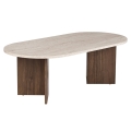 Sofabord NEL 119x60 cm beige/valnød