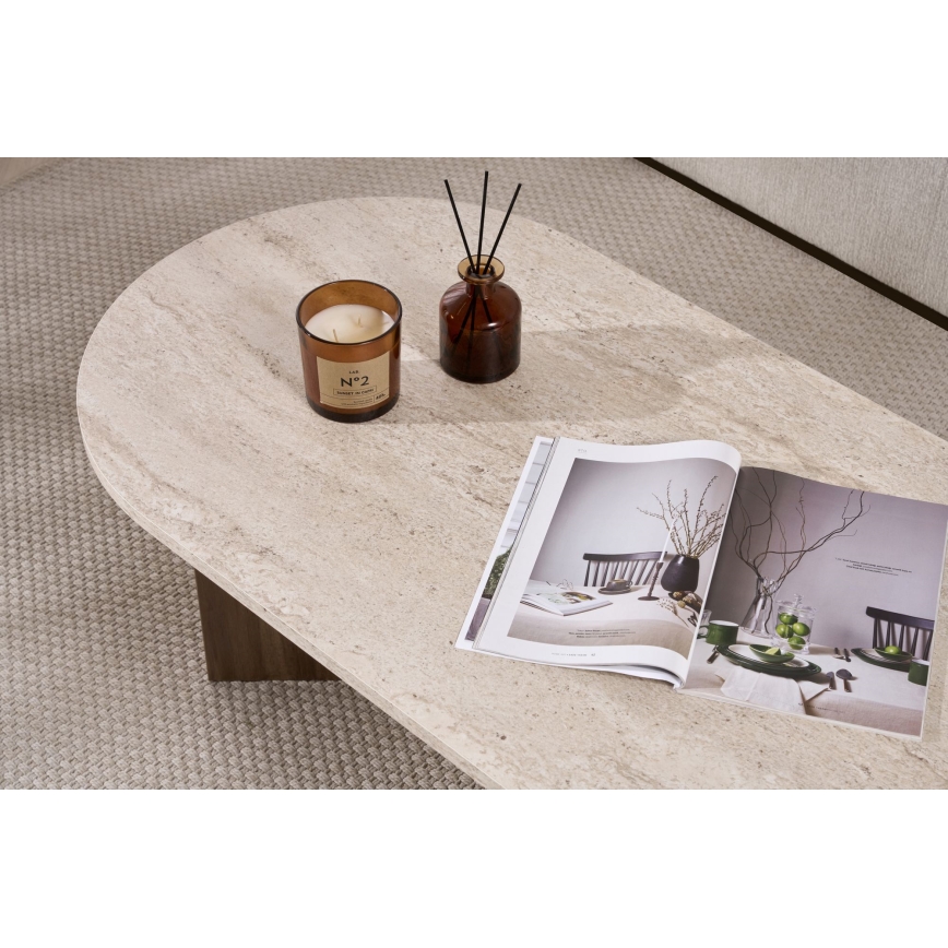 Sofabord NEL 119x60 cm beige/valnød