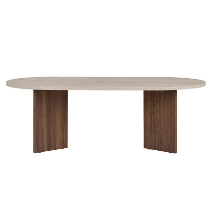 Sofabord NEL 119x60 cm beige/valnød