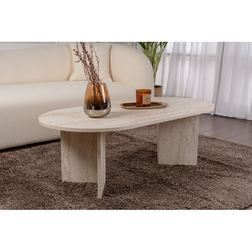 Sofabord NEL 119x60 cm travertin