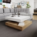 Sofabord NENANI 34x70 cm hvid/eg wotan
