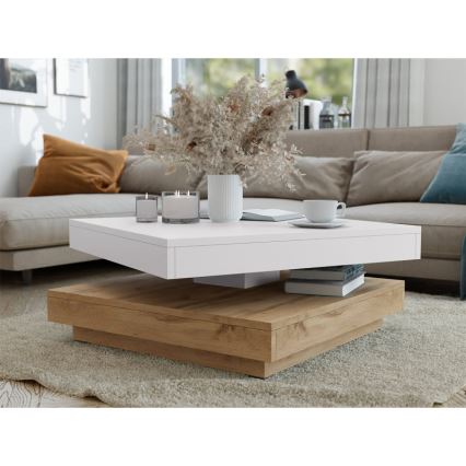 Sofabord NENANI 34x70 cm hvid/eg wotan