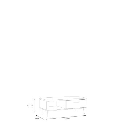 Sofabord NOR brun/beige