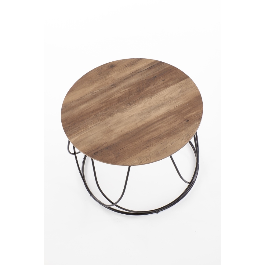 Sofabord NUBIRA 41x60 cm sort/brun
