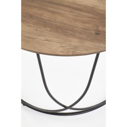 Sofabord NUBIRA 41x60 cm sort/brun