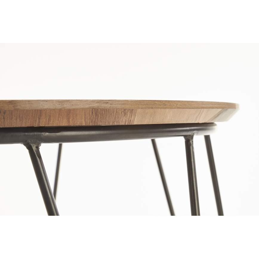 Sofabord NUBIRA 41x60 cm sort/brun