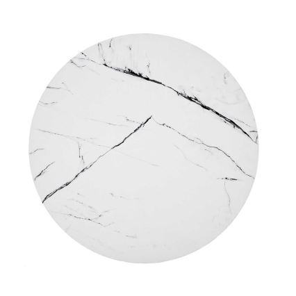 Sofabord NUBIRA 41x60 cm sort/marmordekor