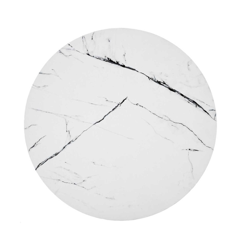 Sofabord NUBIRA 41x60 cm sort/marmordekor