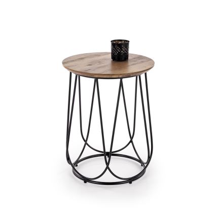Sofabord NUBIRA 51x40 cm sort/valnød