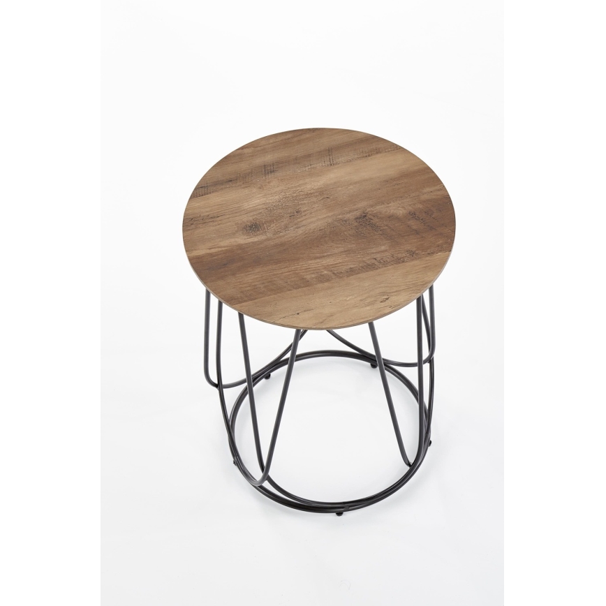 Sofabord NUBIRA 51x40 cm sort/valnød