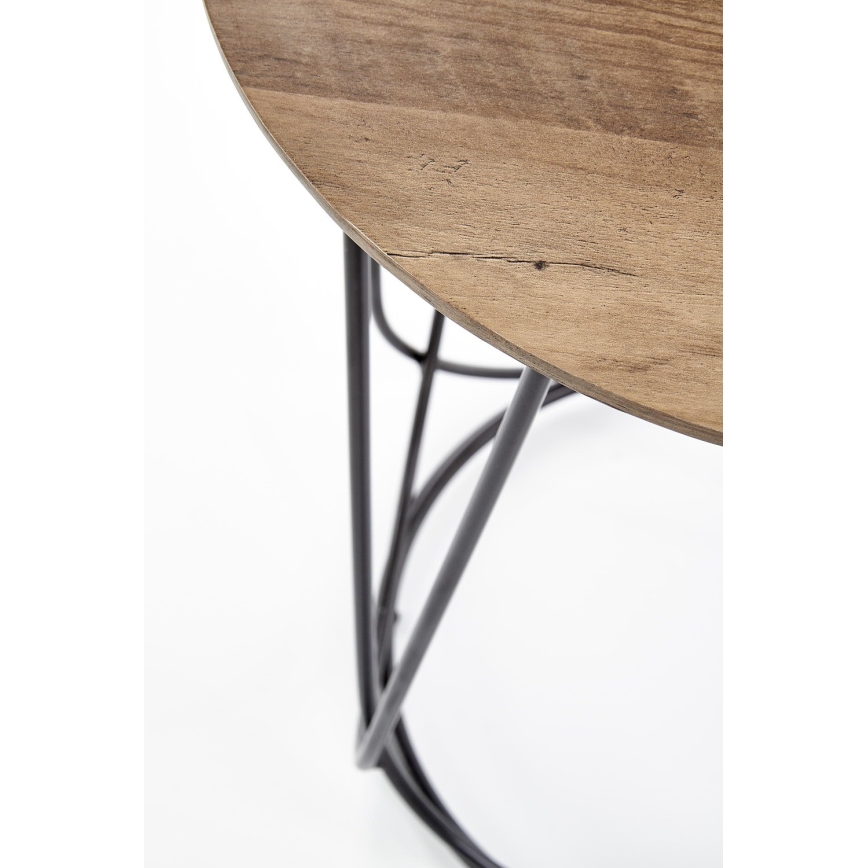 Sofabord NUBIRA 51x40 cm sort/valnød