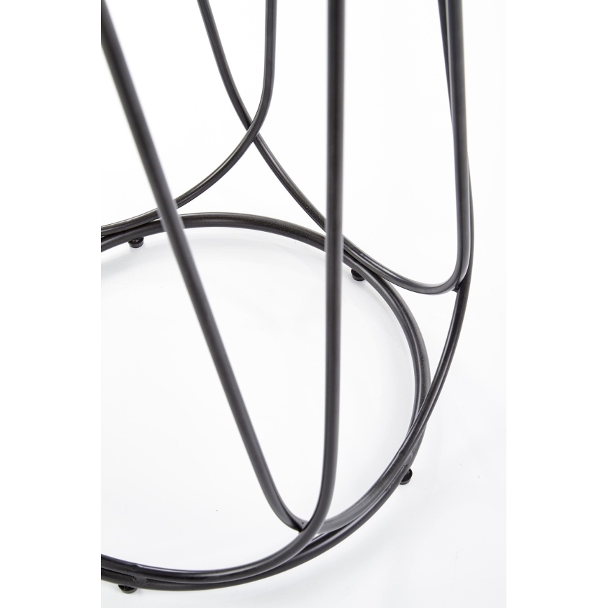 Sofabord NUBIRA 51x40 cm sort/valnød
