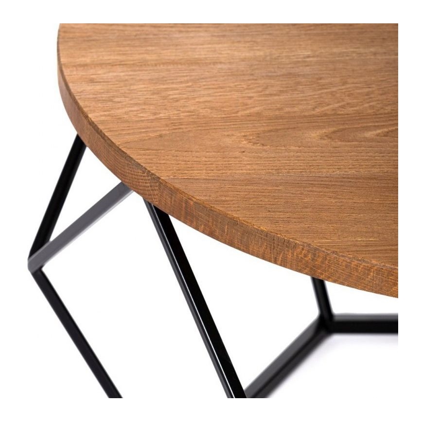 Sofabord OAKLOFT 40x70 cm sort/egetræ