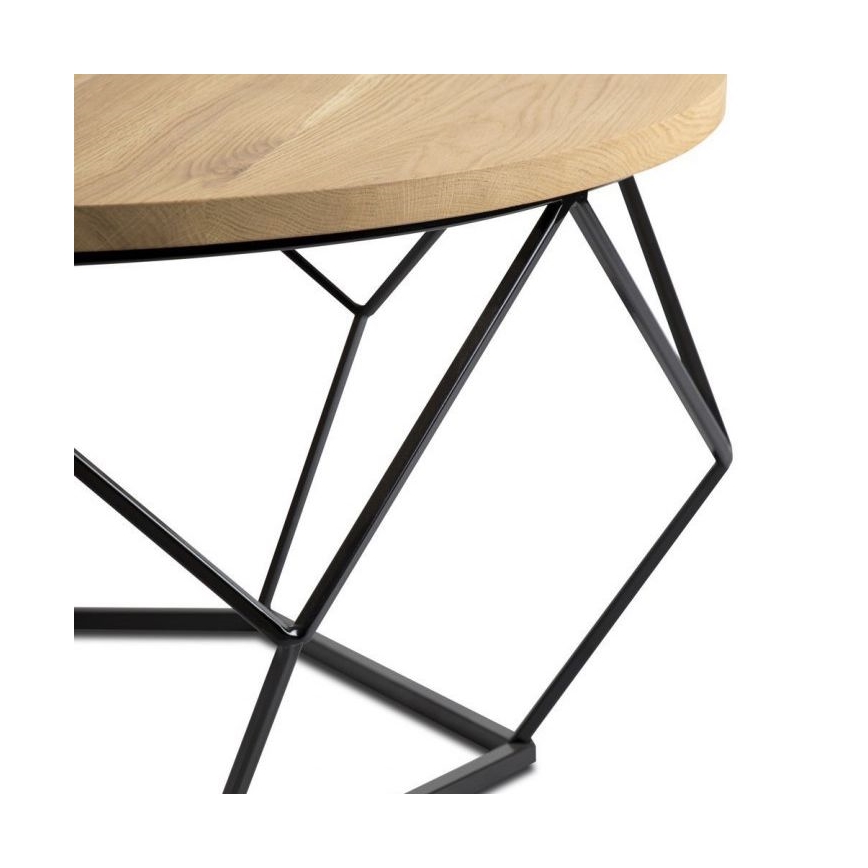 Sofabord OAKLOFT 41,5x90 cm sort/egetræ