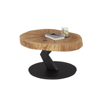 Sofabord ODIN Ø 75 cm eg/sort