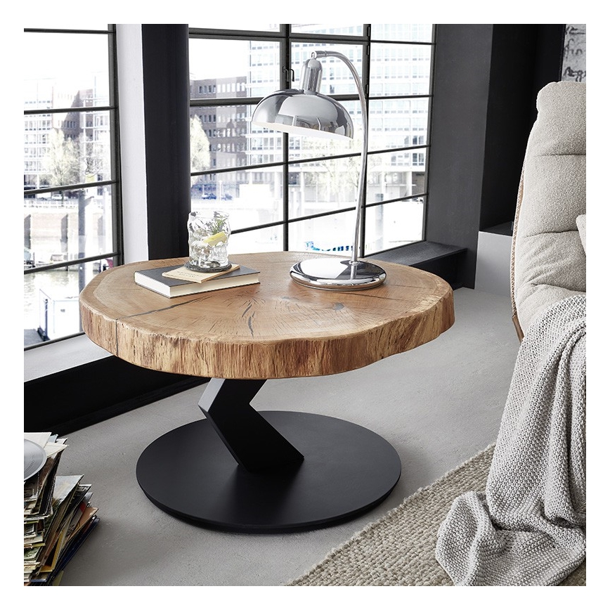 Sofabord ODIN Ø 75 cm eg/sort