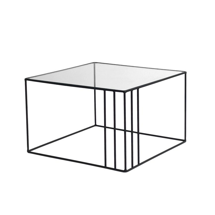 Sofabord OUTLINE 36x55 cm sort/transparent