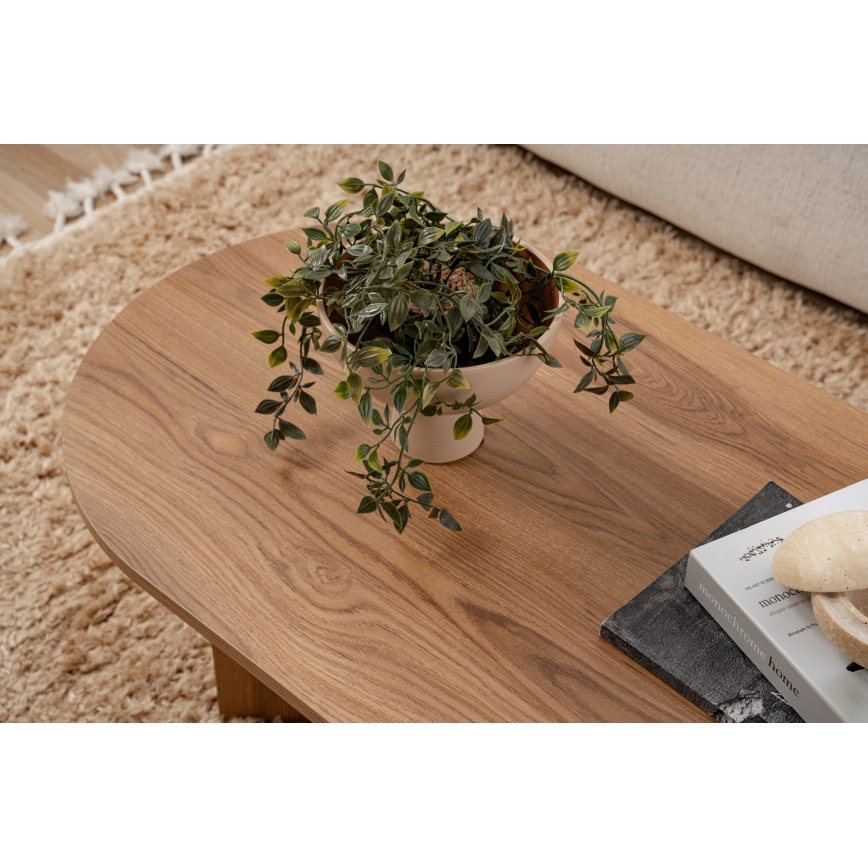 Sofabord OVAL 60x120 cm brun