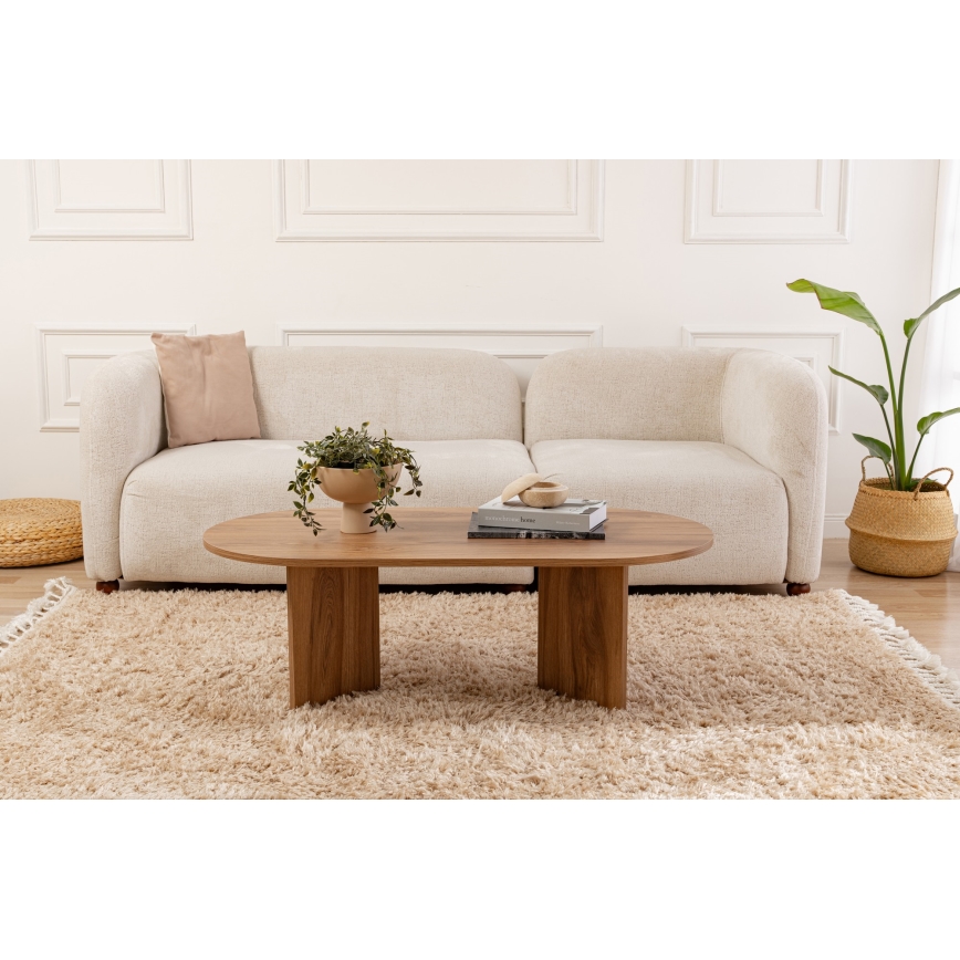 Sofabord OVAL 60x120 cm brun