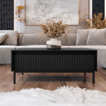 Sofabord OZMI 40 x 100 cm, sort