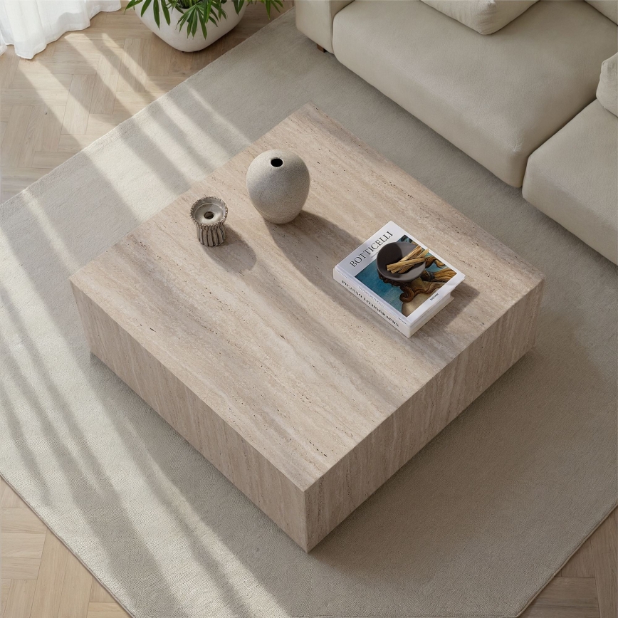 Sofabord PRIZMA 90x90 cm beige