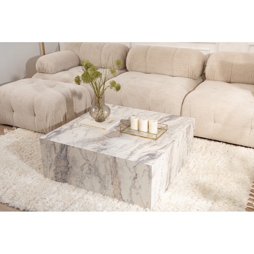 Sofabord PRIZMA 90x90 cm marmor