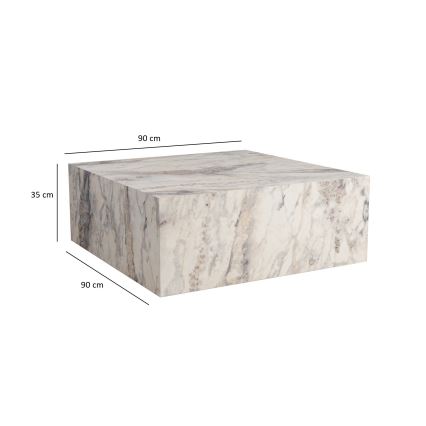 Sofabord PRIZMA 90x90 cm marmor