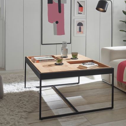 Sofabord PULSE 83x83 cm eg/sort