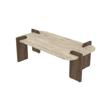 Sofabord PURO 120x60 cm valnød/beige