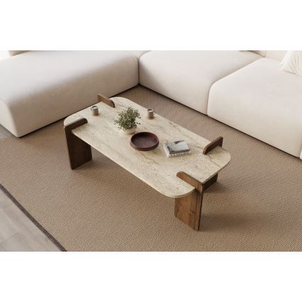 Sofabord PURO 120x60 cm valnød/beige