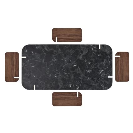 Sofabord PURO 120x60 cm valnød/sort