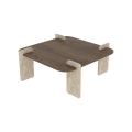 Sofabord PURO 90x90 cm valnød/beige