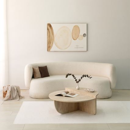 Sofabord REST, marmorlook, beige