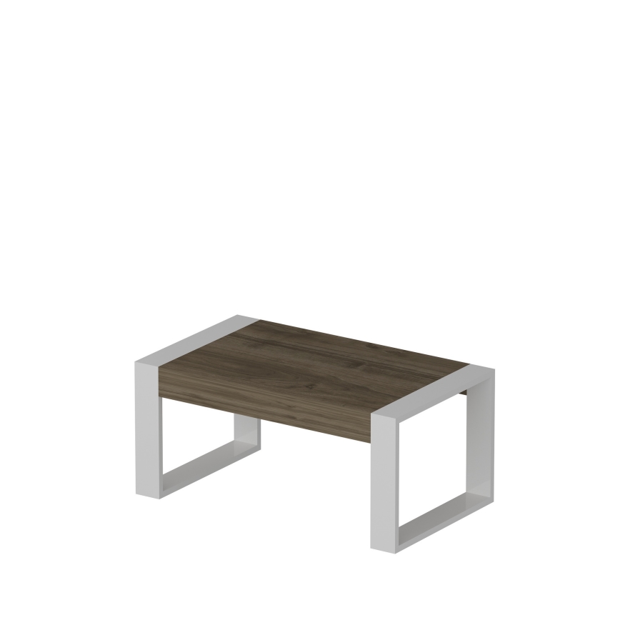Sofabord RETRO 40x90 cm hvid/brun