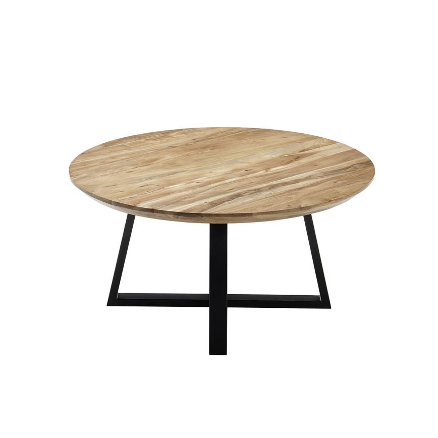 Sofabord RIVA Ø 90 cm akacietræ/sort